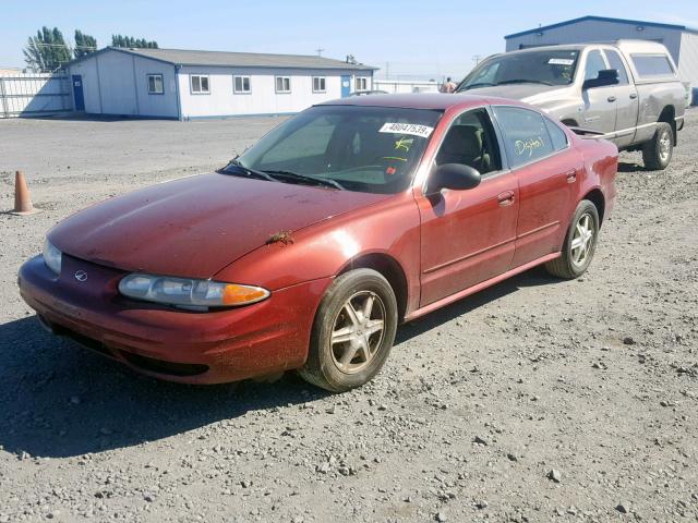 1G3NL52F63C236943 - 2003 OLDSMOBILE ALERO GL BURGUNDY photo 2