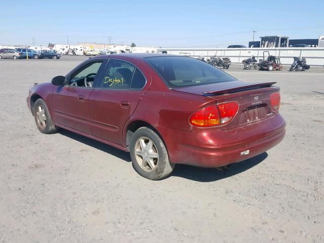 1G3NL52F63C236943 - 2003 OLDSMOBILE ALERO GL BURGUNDY photo 3