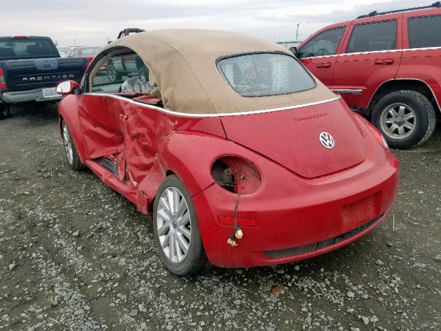 3VWRG31Y38M415036 - 2008 VOLKSWAGEN NEW BEETLE წითელი ფოტო 3