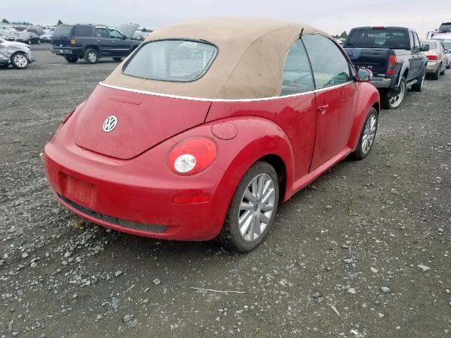 3VWRG31Y38M415036 - 2008 VOLKSWAGEN NEW BEETLE წითელი ფოტო 4