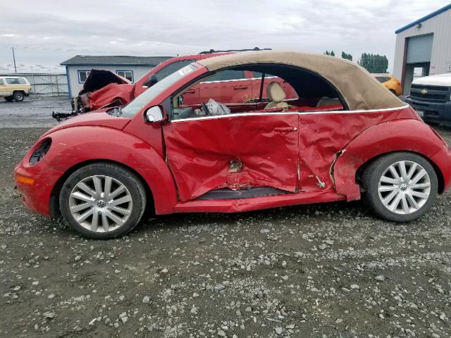 3VWRG31Y38M415036 - 2008 VOLKSWAGEN NEW BEETLE წითელი ფოტო 9