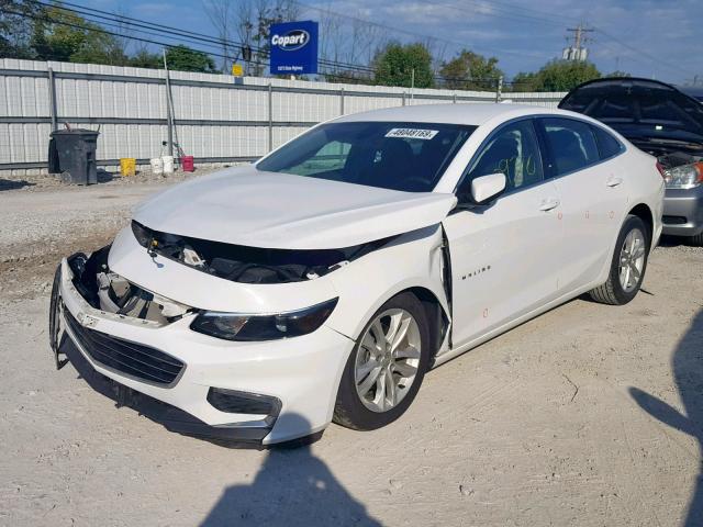 1G1ZE5STXGF265876 - 2016 CHEVROLET MALIBU LT WHITE photo 2