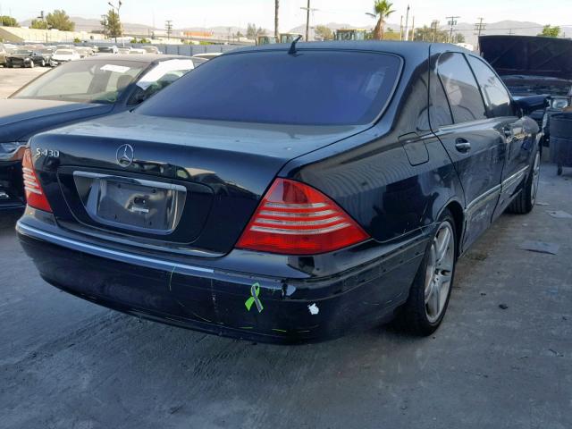 WDBNG70J25A446556 - 2005 MERCEDES-BENZ S 430 BLACK photo 4