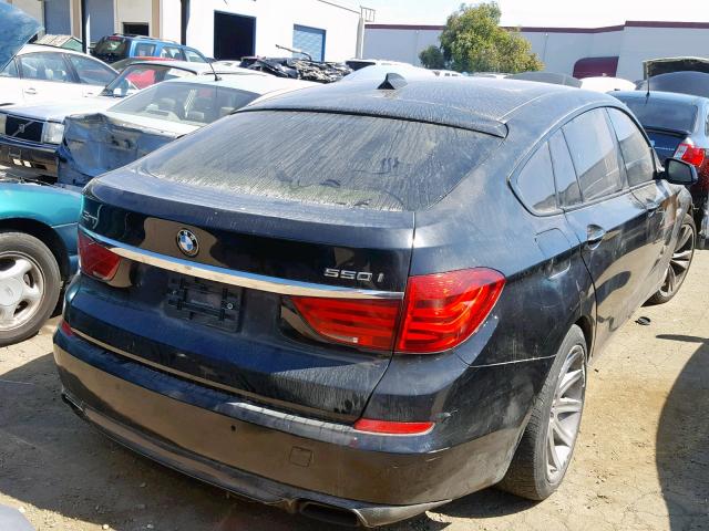 WBASN4C51BC209884 - 2011 BMW 550 GT BLACK photo 4