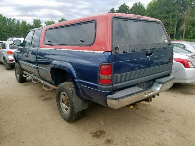 3B7KF236XYG121760 - 2000 DODGE RAM 2500 BLUE photo 3