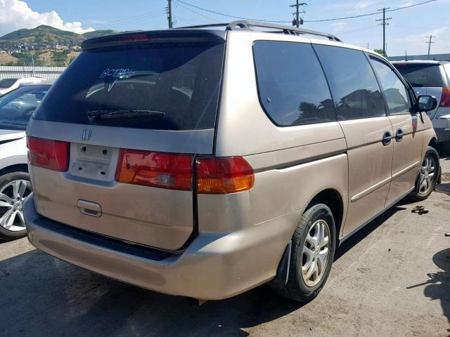 5FNRL18532B019358 - 2002 HONDA ODYSSEY LX GOLD photo 4