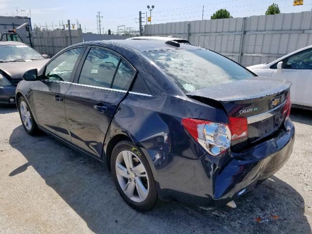 1G1P75SZ1F7148394 - 2015 CHEVROLET CRUZE BLUE photo 3