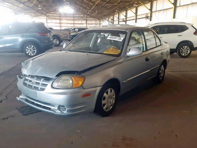 KMHCG45C55U577718 - 2005 HYUNDAI ACCENT GL BLUE photo 2