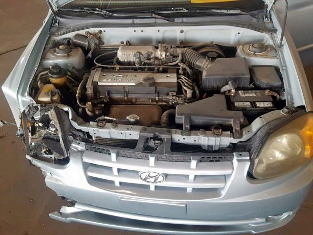 KMHCG45C55U577718 - 2005 HYUNDAI ACCENT GL BLUE photo 7