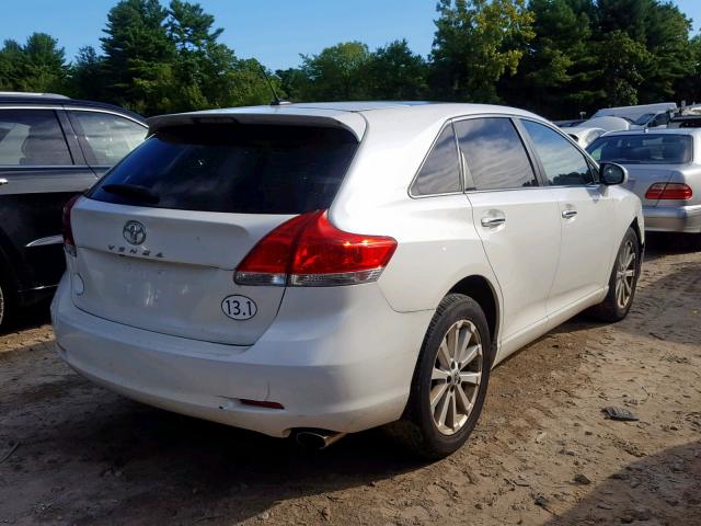 4T3BA3BB5AU009988 - 2010 TOYOTA VENZA WHITE photo 4