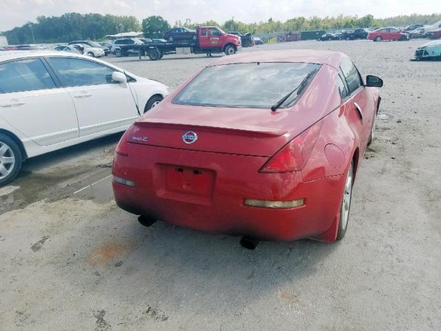 JN1AZ34D53T116390 - 2003 NISSAN 350Z COUPE RED photo 4