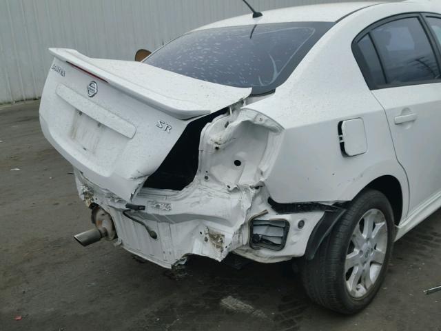 3N1AB6AP4CL748600 - 2012 NISSAN SENTRA 2.0 WHITE photo 9