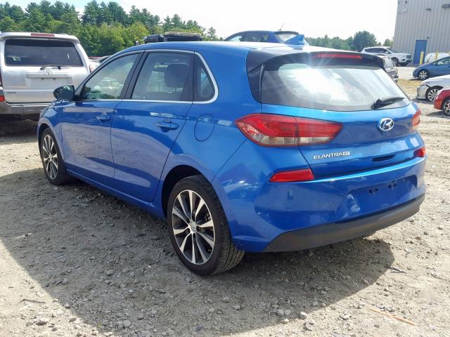 KMHH35LE6JU058246 - 2018 HYUNDAI ELANTRA GT BLUE photo 3