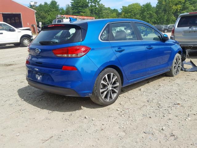 KMHH35LE6JU058246 - 2018 HYUNDAI ELANTRA GT BLUE photo 4