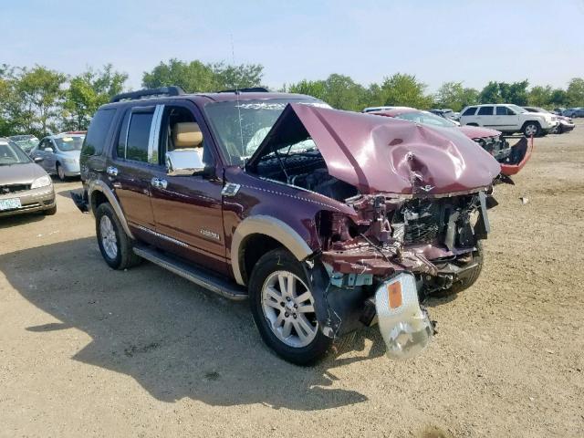 1FMEU64E38UA90912 - 2008 FORD EXPLORER E MAROON photo 1