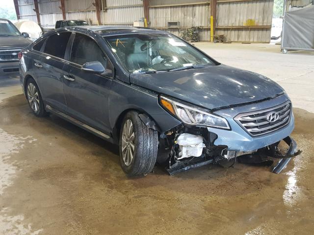 5NPE34AF4HH443449 - 2017 HYUNDAI SONATA SPO BLUE photo 1