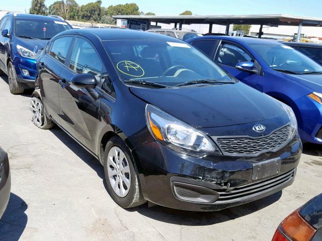 KNADM4A37E6373754 - 2014 KIA RIO LX BLACK photo 1