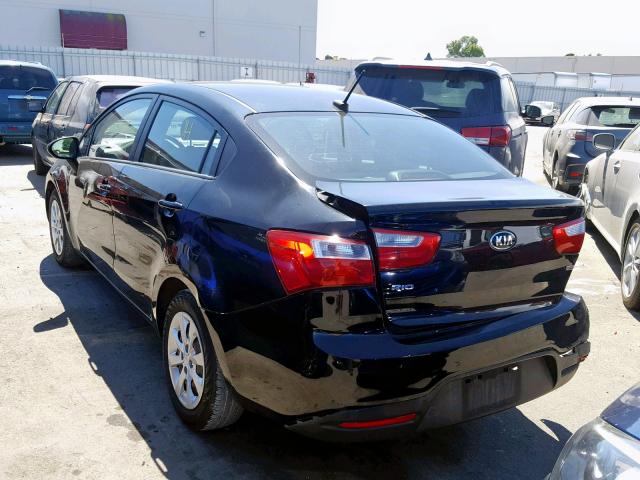 KNADM4A37E6373754 - 2014 KIA RIO LX BLACK photo 3