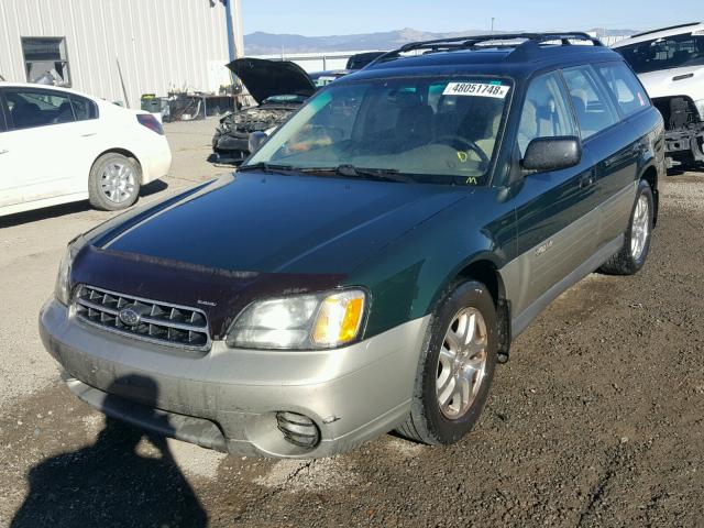 4S3BH675127645224 - 2002 SUBARU LEGACY OUT GREEN photo 2