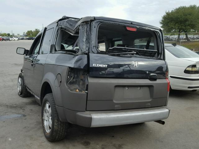 5J6YH18584L016317 - 2004 HONDA ELEMENT EX BLACK photo 3