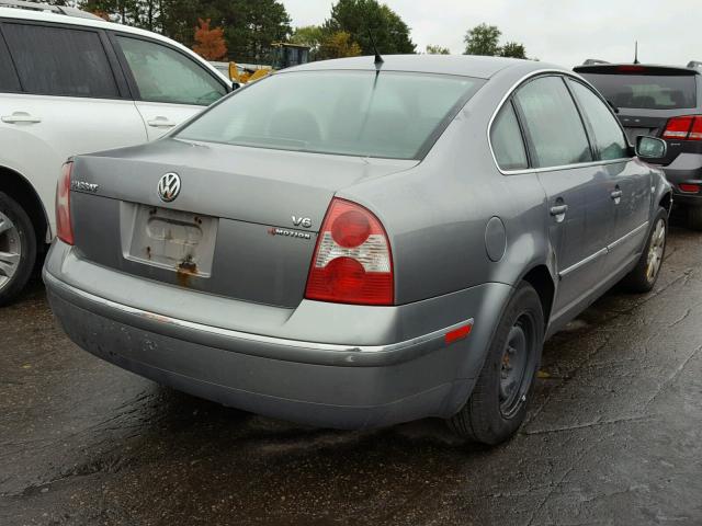 WVWTH63B22P355669 - 2002 VOLKSWAGEN PASSAT GLX GRAY photo 4