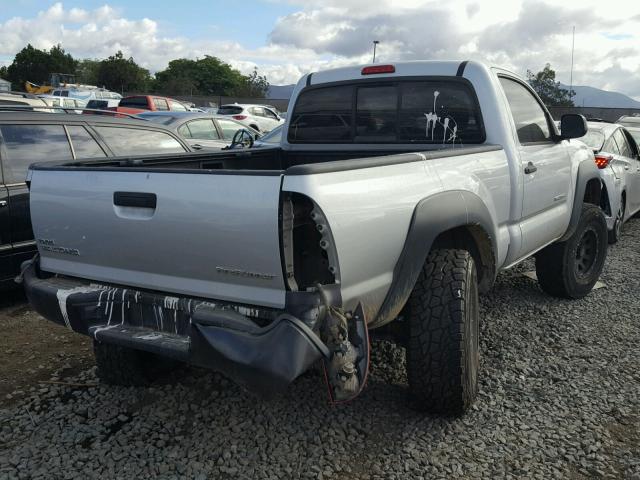 5TENX62N58Z495305 - 2008 TOYOTA TACOMA PRE SILVER photo 4