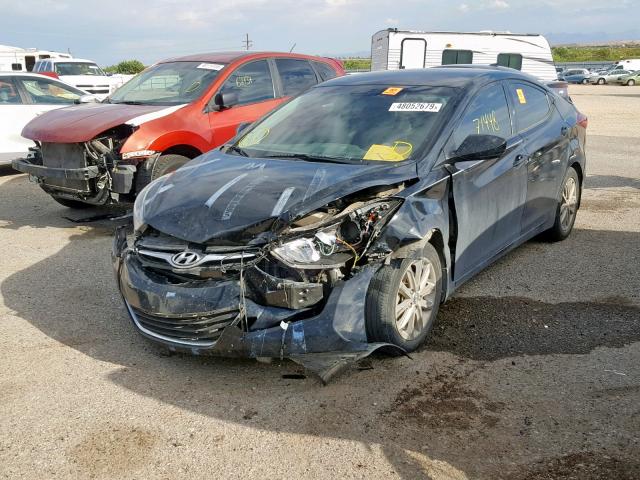 KMHDH4AE3FU232052 - 2015 HYUNDAI ELANTRA SE BLACK photo 2