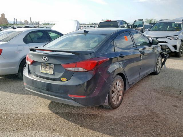 KMHDH4AE3FU232052 - 2015 HYUNDAI ELANTRA SE BLACK photo 4