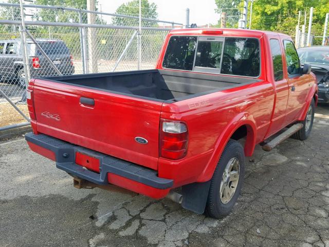 1FTZR45E04PB20922 - 2004 FORD RANGER SUP RED photo 4