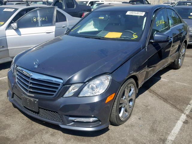 WDDHF5KB1DA696323 - 2013 MERCEDES-BENZ E 350 BLUE photo 2