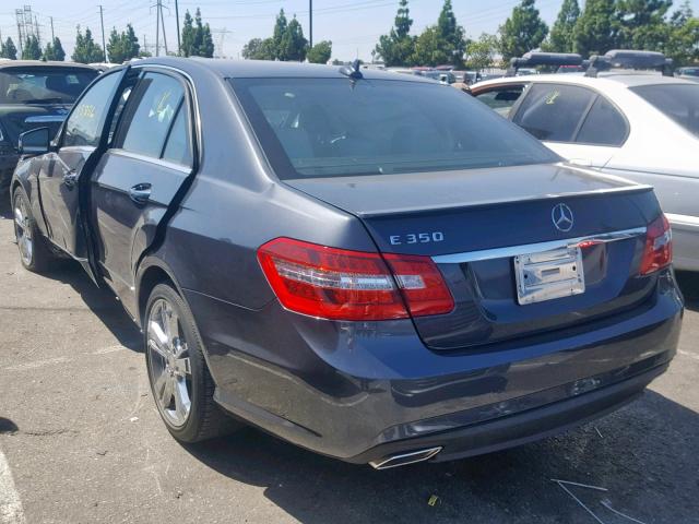 WDDHF5KB1DA696323 - 2013 MERCEDES-BENZ E 350 BLUE photo 3