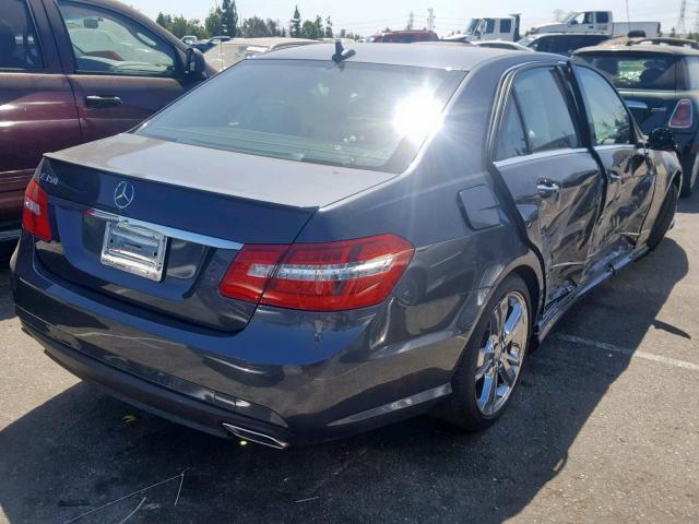 WDDHF5KB1DA696323 - 2013 MERCEDES-BENZ E 350 BLUE photo 4