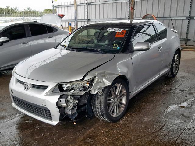 JTKJF5C71D3051383 - 2013 TOYOTA SCION TC ვერცხლისფერი ფოტო 2