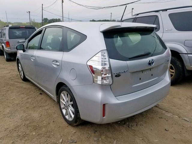 JTDZN3EU4C3181595 - 2012 TOYOTA PRIUS V SILVER photo 3