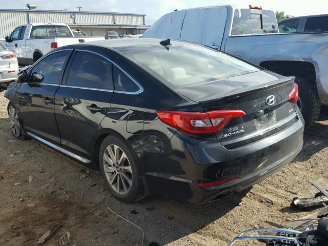 5NPE34AF6FH255027 - 2015 HYUNDAI SONATA SPO BLACK photo 3