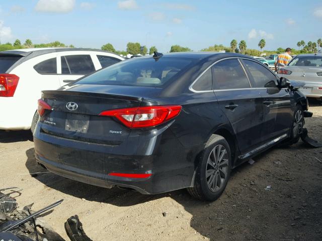 5NPE34AF6FH255027 - 2015 HYUNDAI SONATA SPO BLACK photo 4