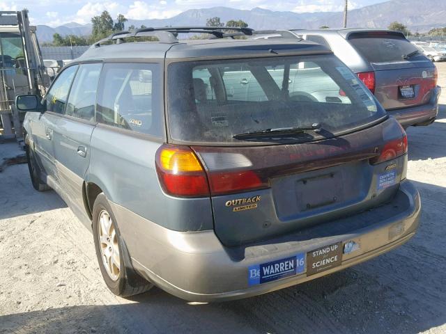 4S3BH686327648827 - 2002 SUBARU LEGACY OUT GREEN photo 3