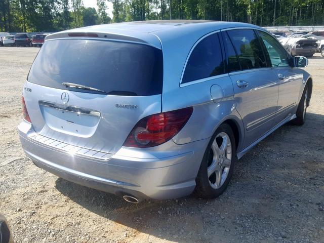 4JGCB2FE2AA112330 - 2010 MERCEDES-BENZ R 350 BLUE BLUE photo 4