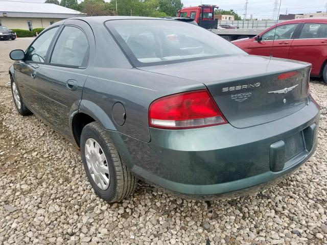 1C3EL46R14N184470 - 2004 CHRYSLER SEBRING LX GREEN photo 3