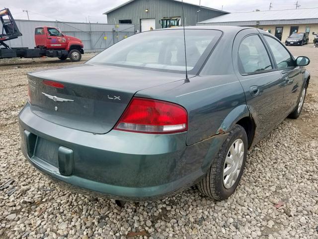 1C3EL46R14N184470 - 2004 CHRYSLER SEBRING LX GREEN photo 4