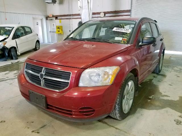 1B3HB48B07D517720 - 2007 DODGE CALIBER SX MAROON photo 2