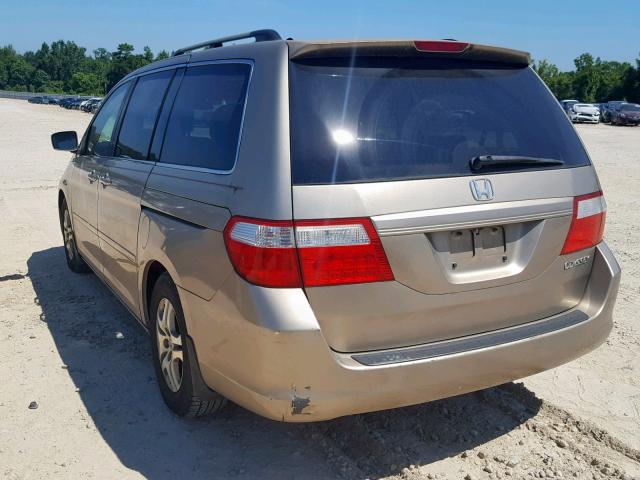 5FNRL387X5B129647 - 2005 HONDA ODYSSEY EX GOLD photo 3