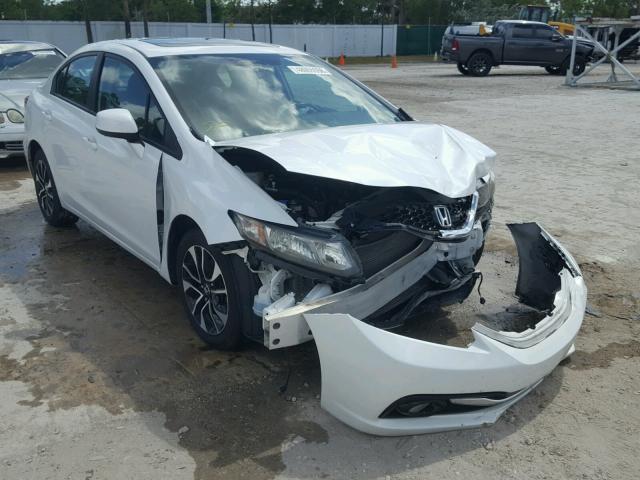 19XFB2F97DE067360 - 2013 HONDA CIVIC EXL WHITE photo 1