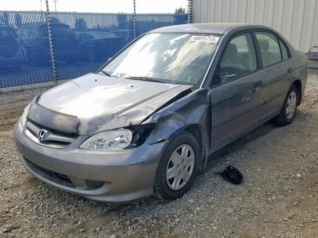 2HGES16395H004382 - 2005 HONDA CIVIC DX V GRAY photo 2