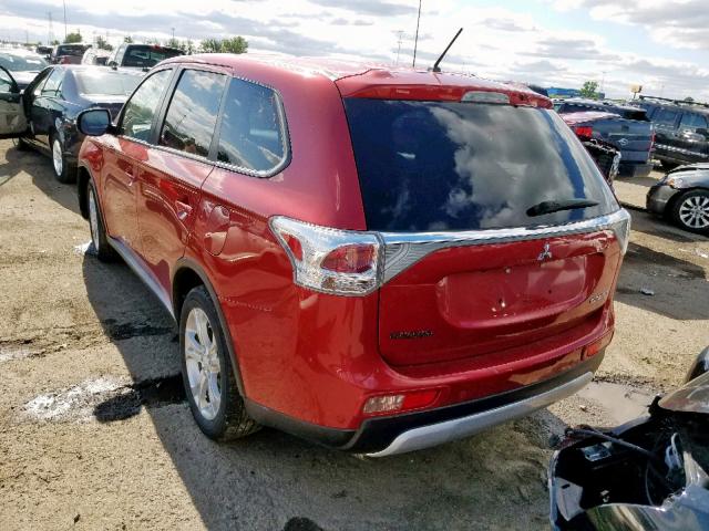 JA4AZ3A37FZ009961 - 2015 MITSUBISHI OUTLANDER RED photo 3