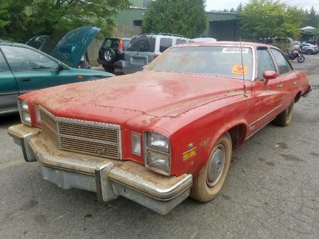 4D29C7Z102502 - 1977 BUICK CENTURY RED photo 2