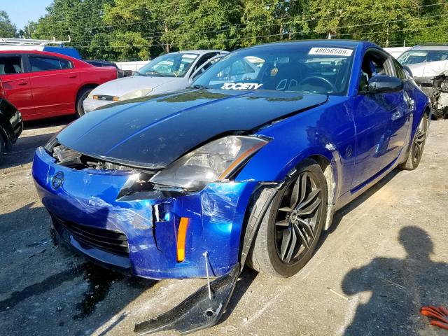 JN1AZ34D84T162605 - 2004 NISSAN 350Z COUPE BLUE photo 2