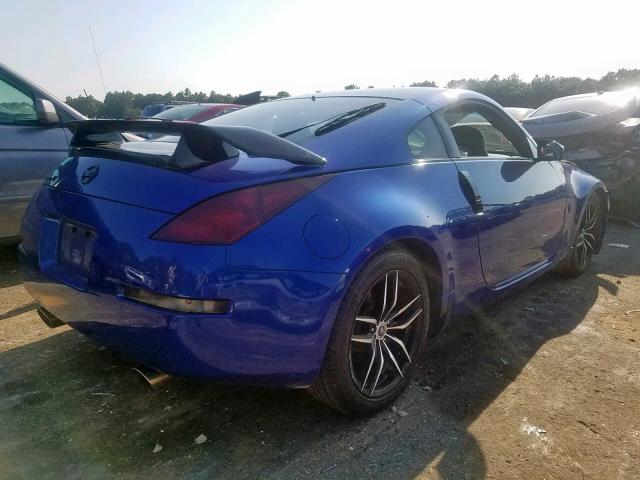 JN1AZ34D84T162605 - 2004 NISSAN 350Z COUPE BLUE photo 4