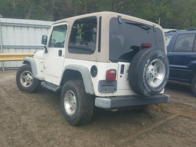 1J4FA49SX2P736032 - 2002 JEEP WRANGLER / WHITE photo 3