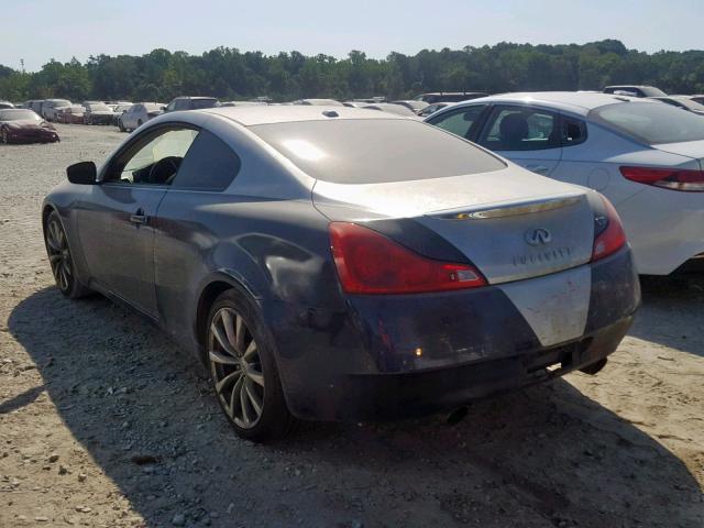 JNKCV64E88M118730 - 2008 INFINITI G37 BASE BLUE photo 3